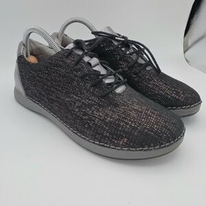 Alegria Essence Pewter Finery Women’s Leather Sneakers Size 40 / US Size 9.5/10